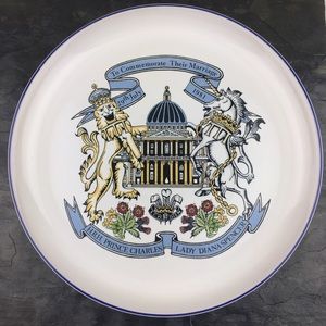 Denby Commemorative Plate Princess Diana Marriage